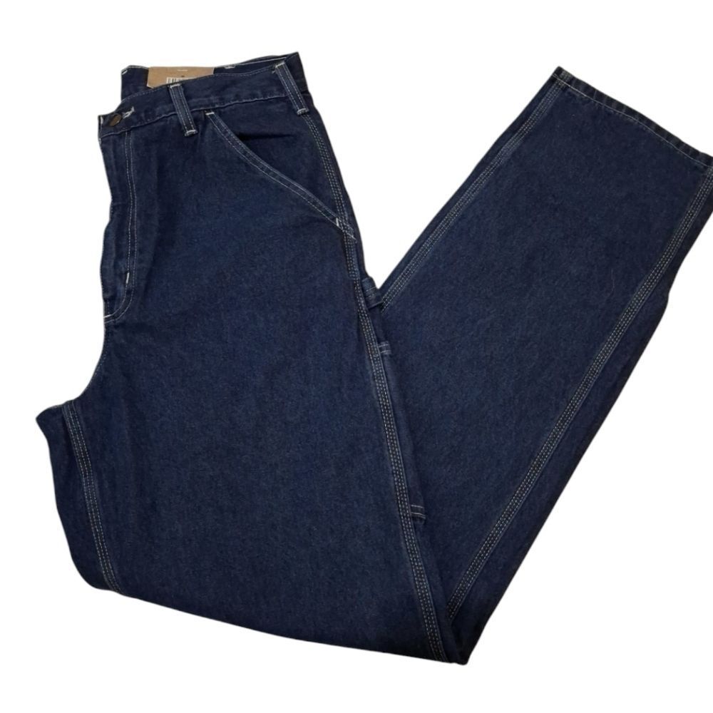 Carhartt Blue Denim Carpenters Loose Fit Jeans 33x36 NEW